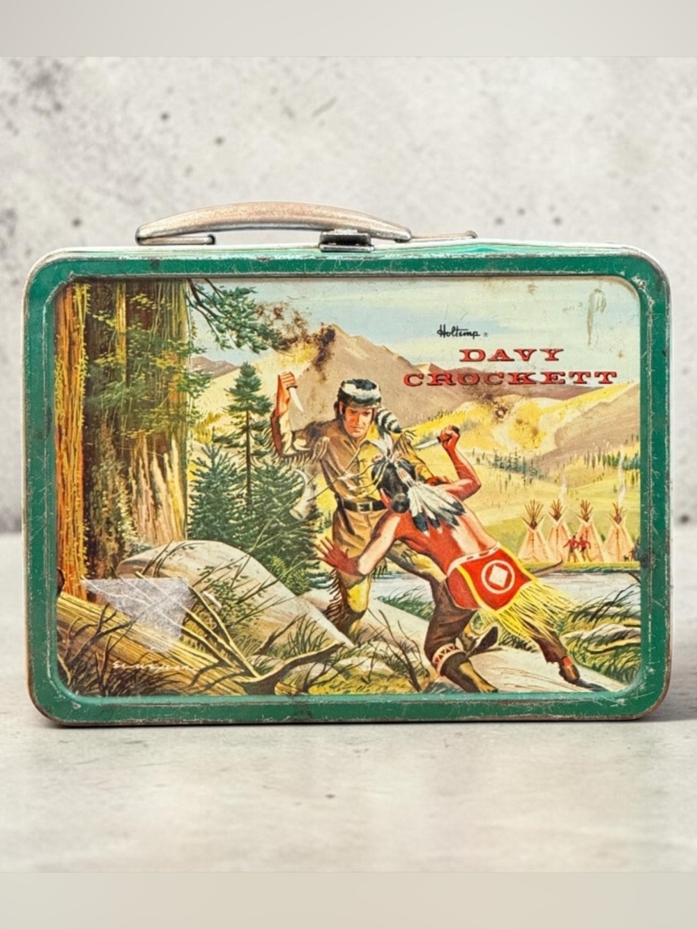 1950s HOLTEMP Davy Crocket Metal Lunchbox